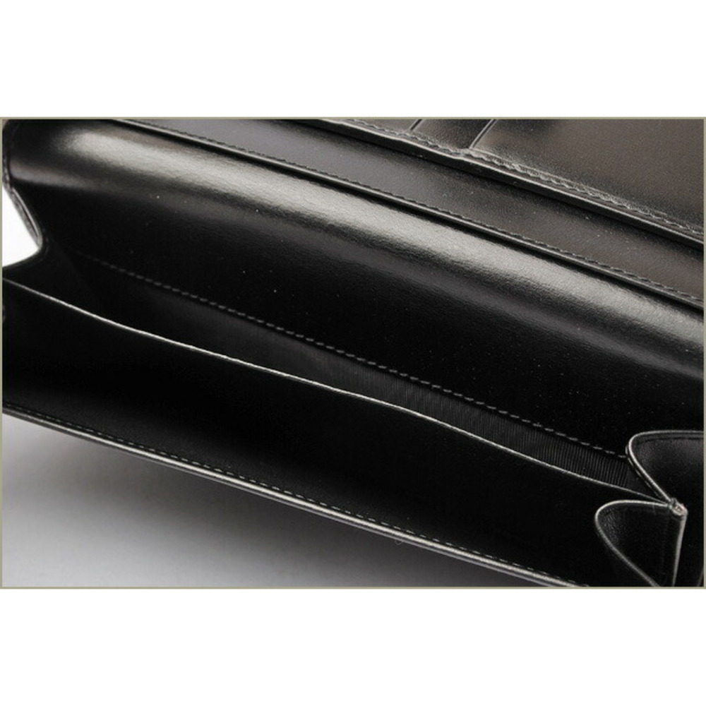 Gucci double hook long wallet black python leather - image 2